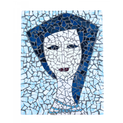 Mozaika w typie Modiglianiego, ceramika wielobarwna. Lata 60. 